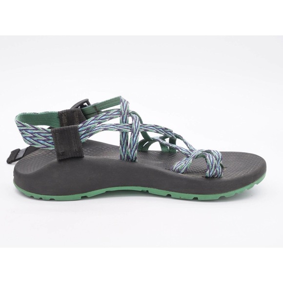 Chaco ZX2 Womens 8 Sandals Strappy Green Toe Ring Sport Slingback Vibram Sole - Picture 3 of 10